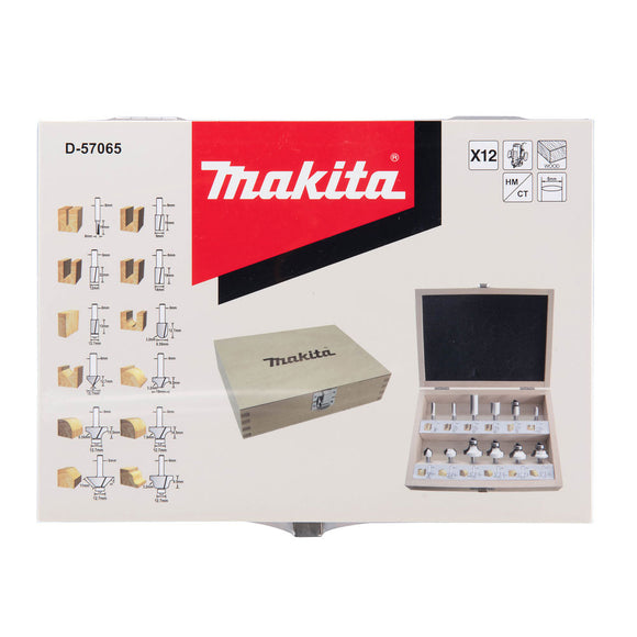 Set 12 frese gambo Ø6mm Makita D-57065