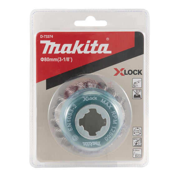Spazzola X-Lock a tazza Ø80mm Makita D-73374
