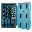 Set 5 punte elicoidali per travi 1/4" HEX Makita D-75677-1
