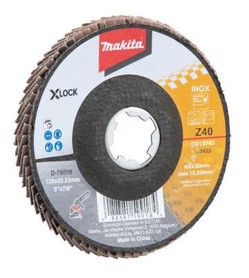 Dischi abrasivi lamellari X-Lock Ø125mm foro 22,23mm Makita - 0