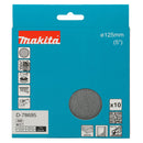 Pacchetti da 10 abrasivi con supporto a rete Ø125mm Makita-6