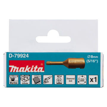 Foretto diamantato 8mm uso a secco per smerigliatrice angolare attacco M14 D-79924 - 0