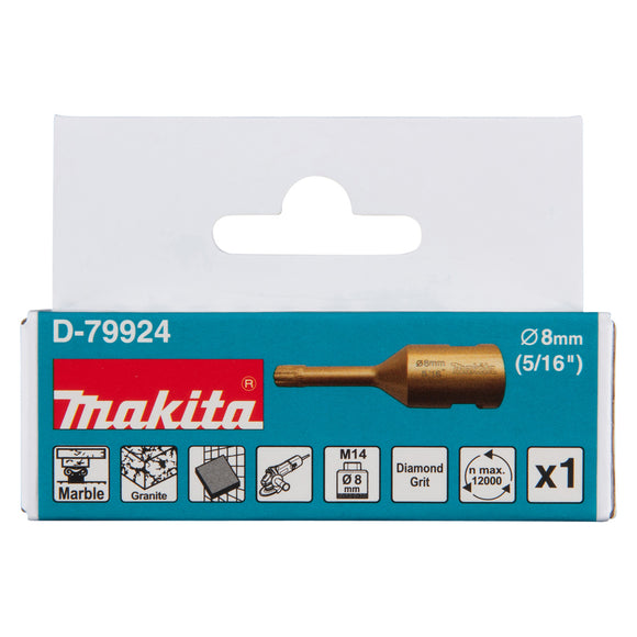 Foretto diamantato 8mm uso a secco per smerigliatrice angolare attacco M14 D-79924