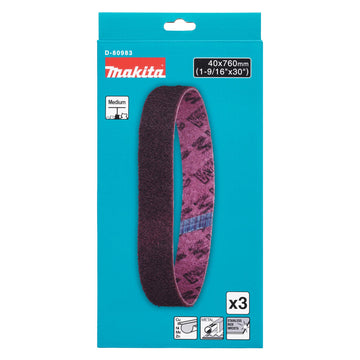 Confezione 3 nastri per trattamento superfici 40x760mm Makita - 0