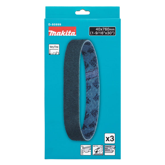Confezione 3 nastri per trattamento superfici 40x760mm Makita