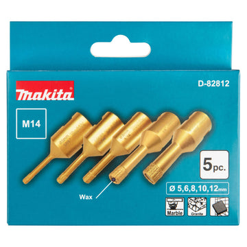 Set 5 foretti diamantati per uso a secco M14 Makita D-82812 - 0