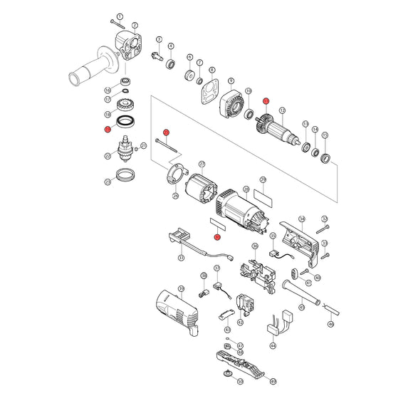 Spaccato ricambi trapano avvitatore DA3010F