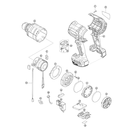 Spaccato ricambi soffiatore DAS180