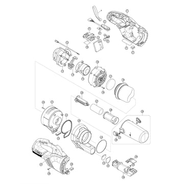 Spaccato ricambi aspiratore DCL286F