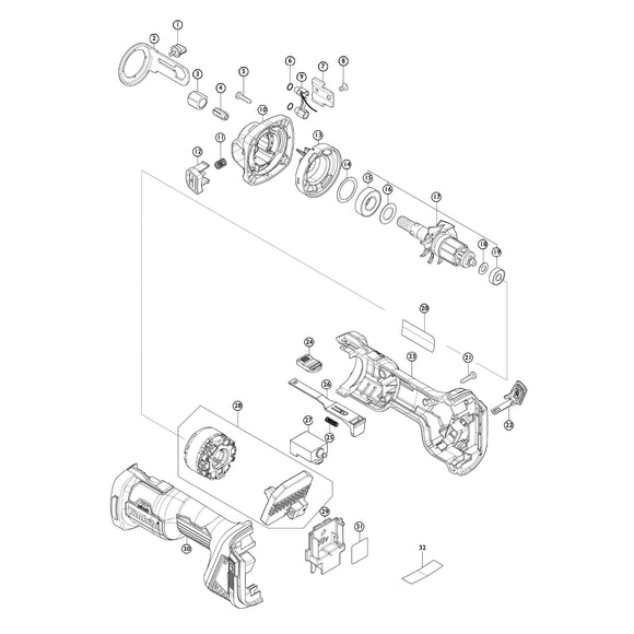 Spaccato ricambi rifilatore per cartongesso DCO181