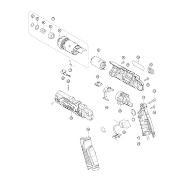 Spaccato ricambi trapano avvitatore DF012D