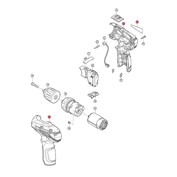 Spaccato ricambi avvitatore DF330D