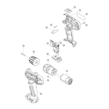 Spaccato ricambi avvitatore DF331D