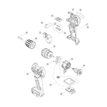 Spaccato ricambi avvitatore DF332D
