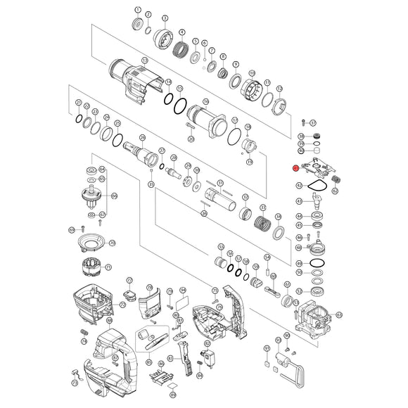 Spaccato ricambi scalpellatore DHK180