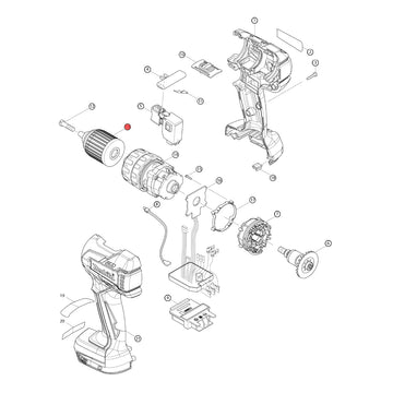 Spaccato ricambi avvitatore DHP459