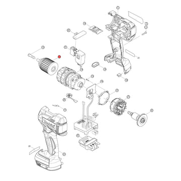Spaccato ricambi avvitatore DHP480