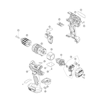 Spaccato ricambi avvitatore a percussione DHP482