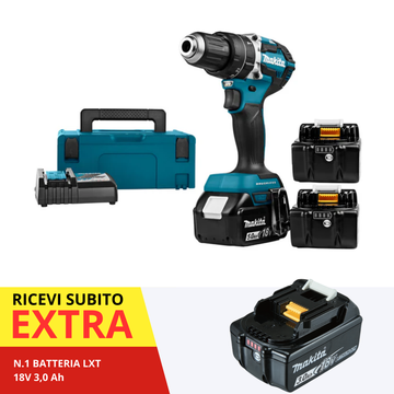 Makita DHP484RT3J Perceuse à percussion 18 V LXT BL 54 Nm