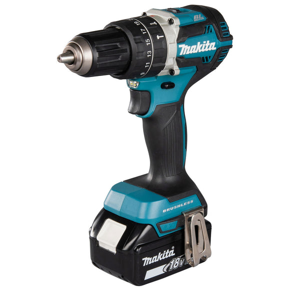 Trapano avvitatore con percussione 54Nm 18V LXT BL Makita DHP484RT3J