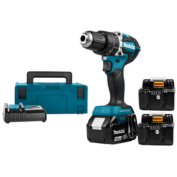 Trapano avvitatore con percussione 54Nm 18V LXT BL Makita DHP484RT3J