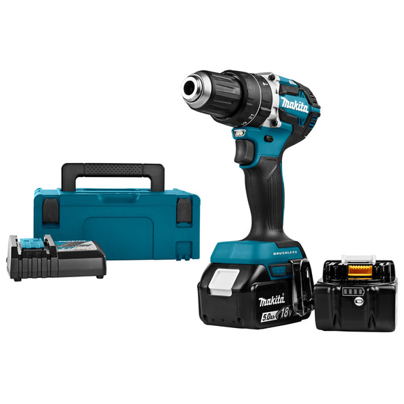 Trapano avvitatore con percussione 54Nm 18V LXT BL Makita DHP484RTJ