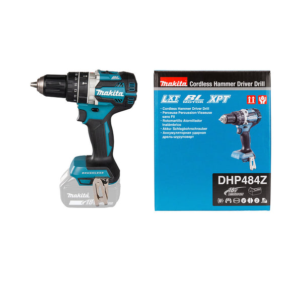 Trapano avvitatore con percussione 54Nm 18V LXT BL Makita DHP484Z