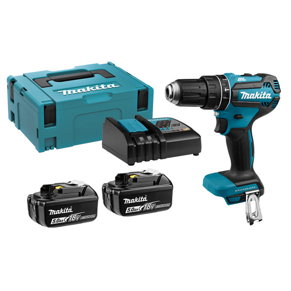 Trapano avvitatore con percussione 60Nm 18V LXT BL Makita DHP485RTJ