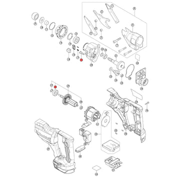 Spaccato ricambi cesoia per metallo DJS200