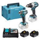 Set avvitatori 18V DHP489 + DTD173 + 2x BL1850 18V 5Ah + 1x DC18RC Makita DLX2528TJ-1