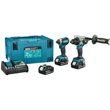 Set avvitatori 18V DHP492 + DTD153 + 3x BL1850 18V 5Ah + 1x DC18RC Makita DLX2550TJ