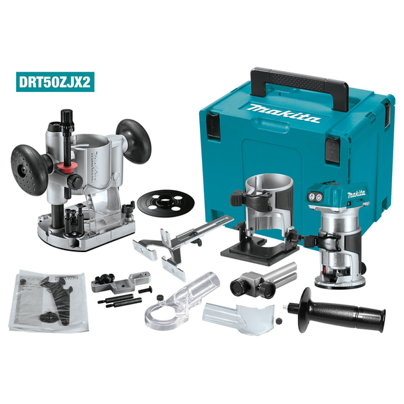 Rifilatore/fresatrice 6/8mm 18V LXT BL Makita DRT50ZJX2