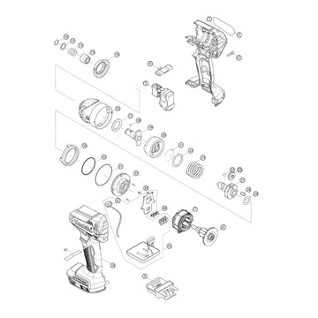 Spaccato ricambi avvitatore ad impulsi DTD153