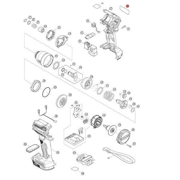 Spaccato ricambi avvitatore ad impulsi DTD171