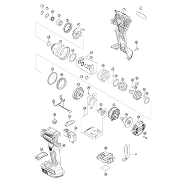 Spaccato ricambi avvitatore ad impulsi DTD172