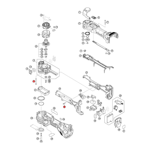 Spaccato ricambi utensile multifunzione DTM52