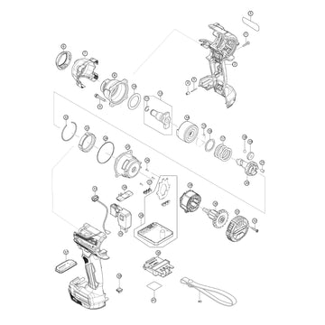 Spaccato ricambi chiave ad impulsi DTW300