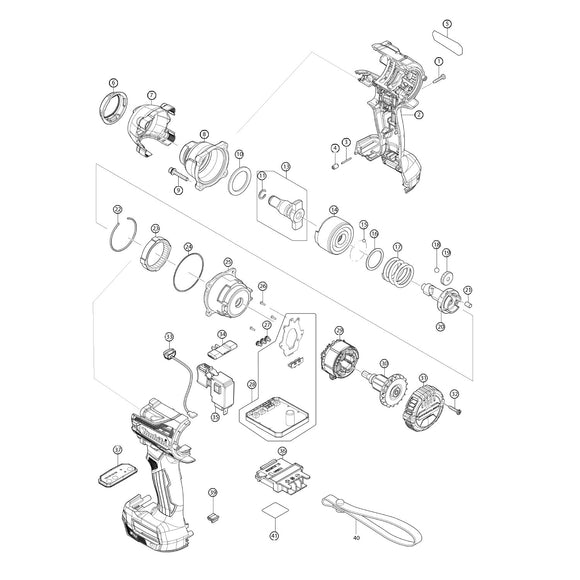 Spaccato ricambi chiave ad impulsi DTW300