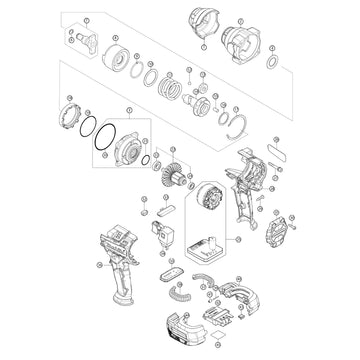 Spaccato ricambi chiave ad impulsi DTW700