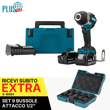 Chiave ad impulsi 1/2" 700Nm 18V LXT BL Makita DTW700RTJ