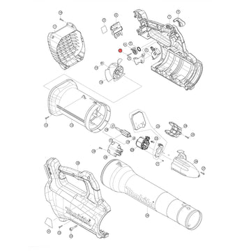 Spaccato ricambi soffiatore DUB184