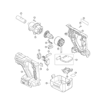 Spaccato ricambi miscelatore DUT130