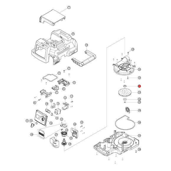 Spaccato ricambi aspiratore DVC750L