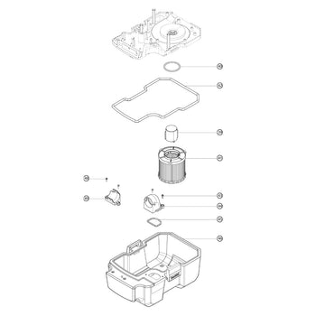 Spaccato ricambi aspiratore DVC750L - 0