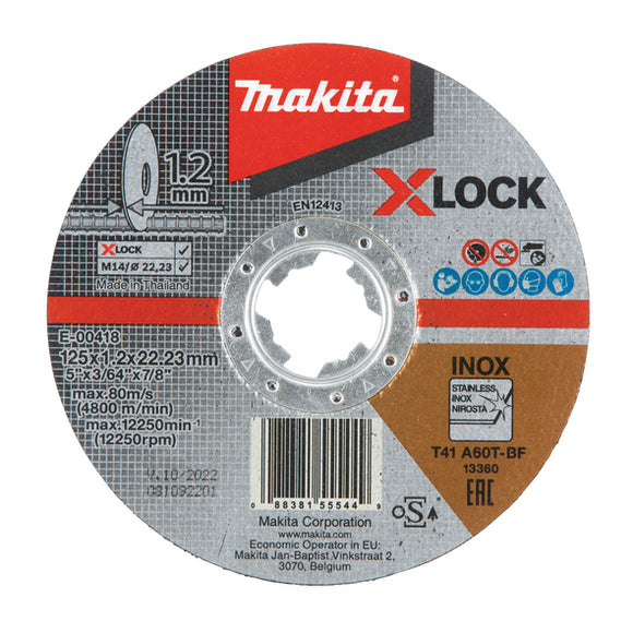 Disco da taglio X-Lock Ø125mm foro 22,23mm Makita E-00418