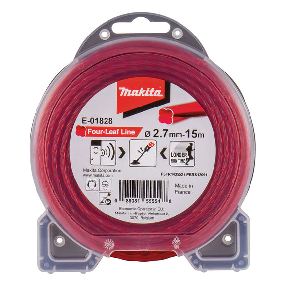 Filo "4 foglie" 2,7mm 15m Makita E-01828