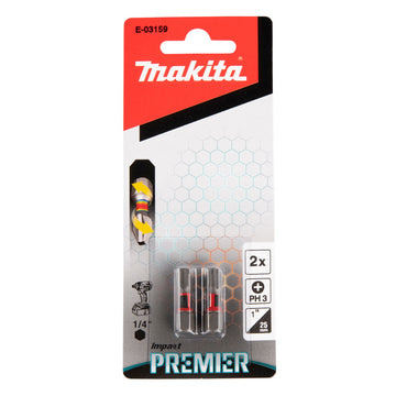 Coppia inserti PH3 1/4" 25mm Makita E-03159