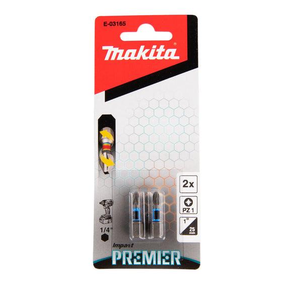 Coppia inserti PZ1 1/4" 25mm Makita E-03165