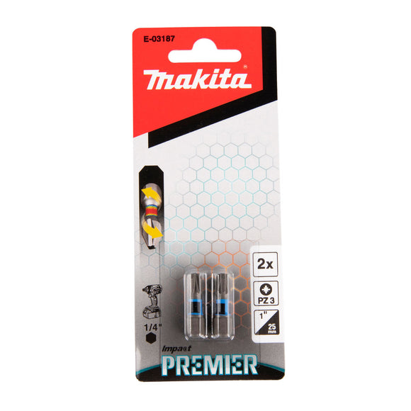 Coppia inserti PZ3 1/4" 25mm Makita E-03187