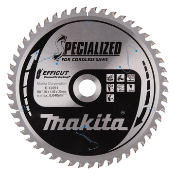 Lama Specialized Ø190mm foro 20mm 50 denti Makita E-12251